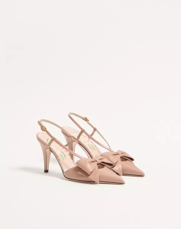 Valentino Bowow Slingback Pumps In Kidskin 85Mm - Image 6